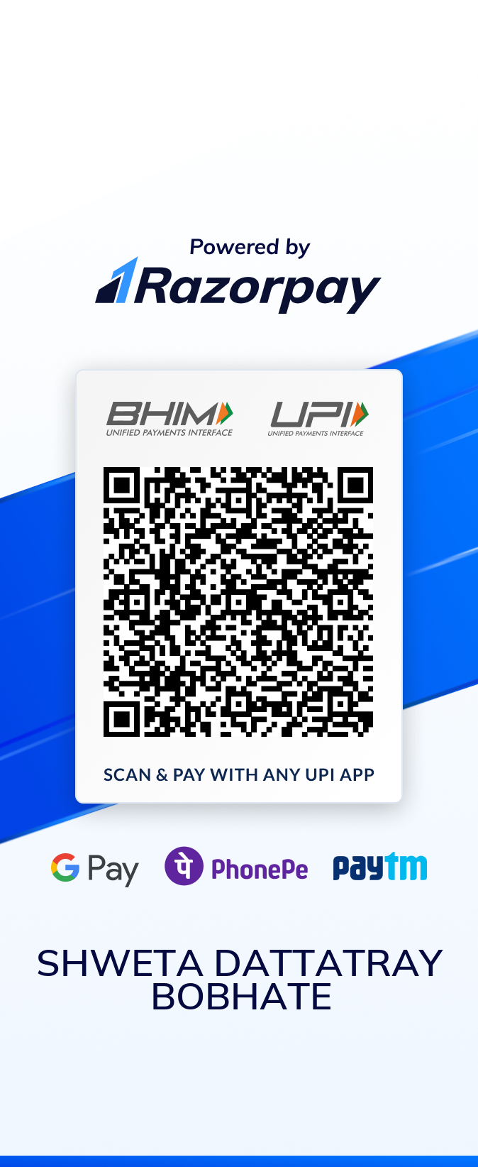 Scan to Pay QR Code